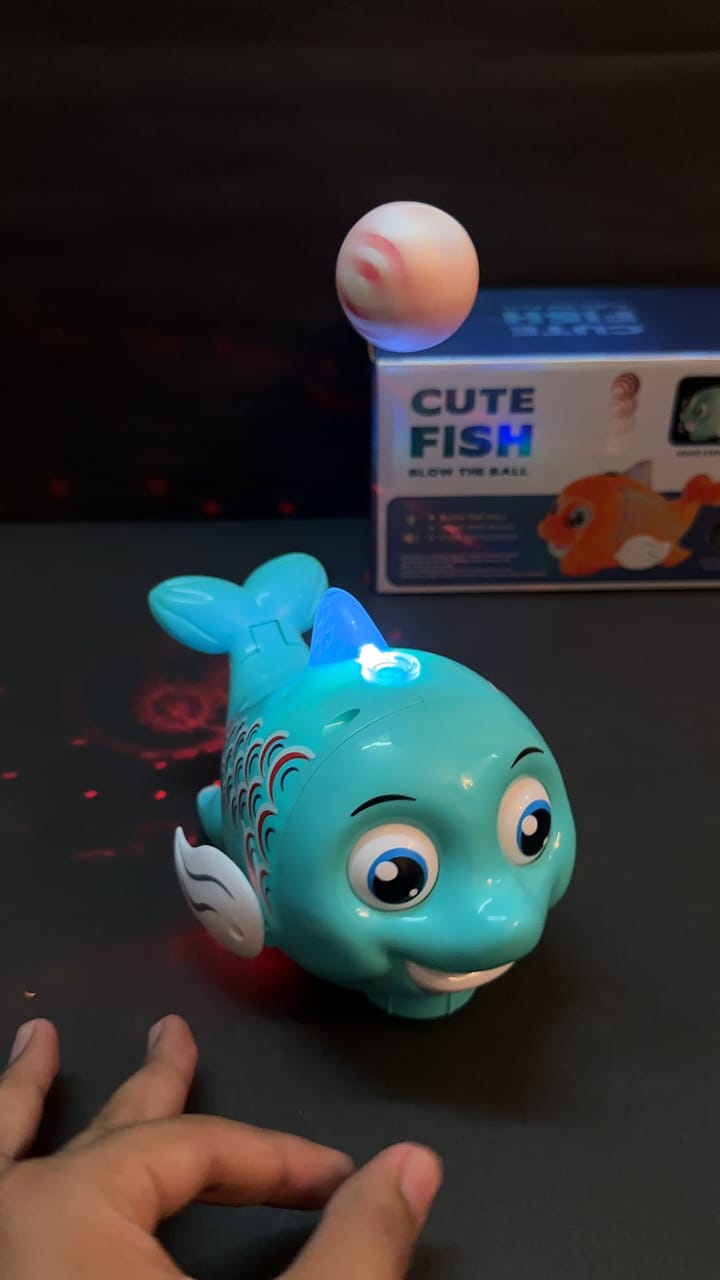 Electric Fish Toy with Lights, Music & Ball Blowing β Interactive Fun for Kids