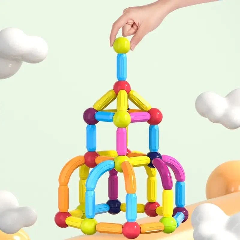 Magnetic Construction Building Blocks Set – STEM Toy for Kids (25 & 64 PCS)