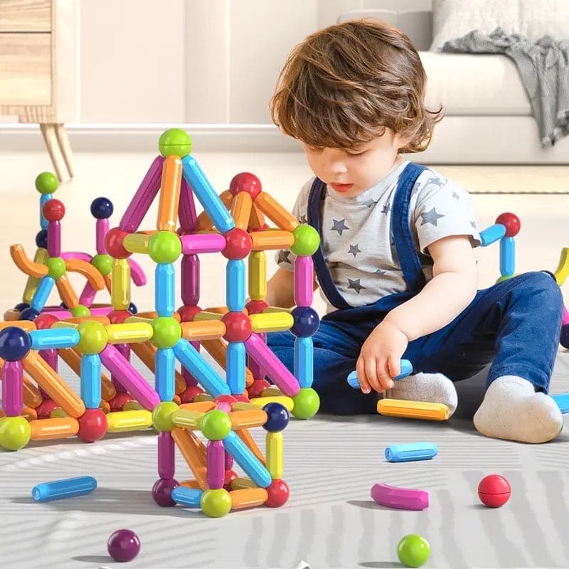 Magnetic Construction Building Blocks Set – STEM Toy for Kids (25 & 64 PCS)