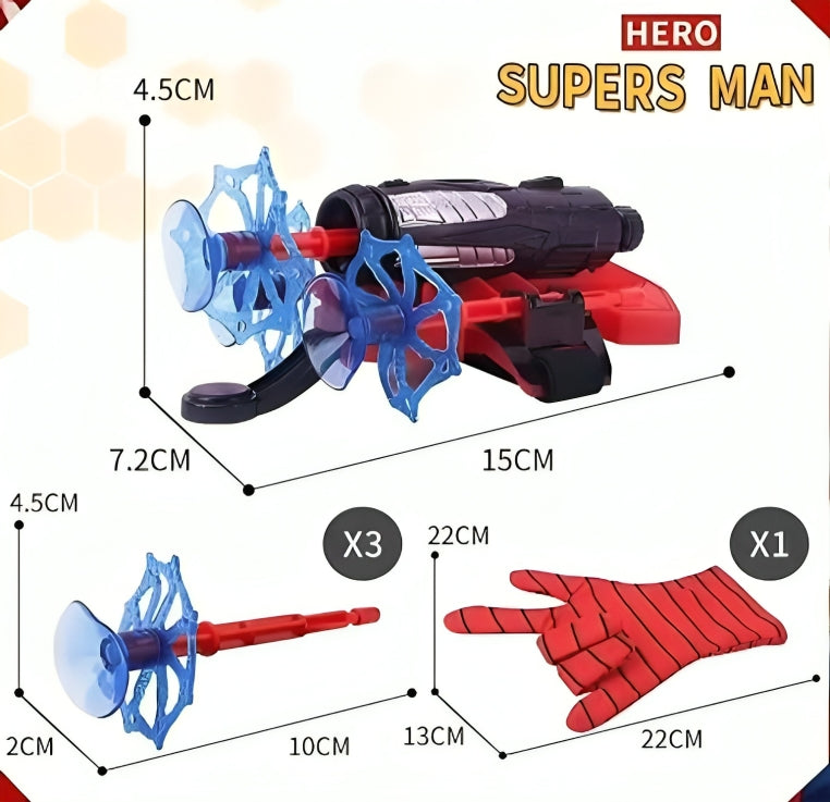 Spider-Man Web Shooter Glove with Target Cans – Roleplay Toy for Kids