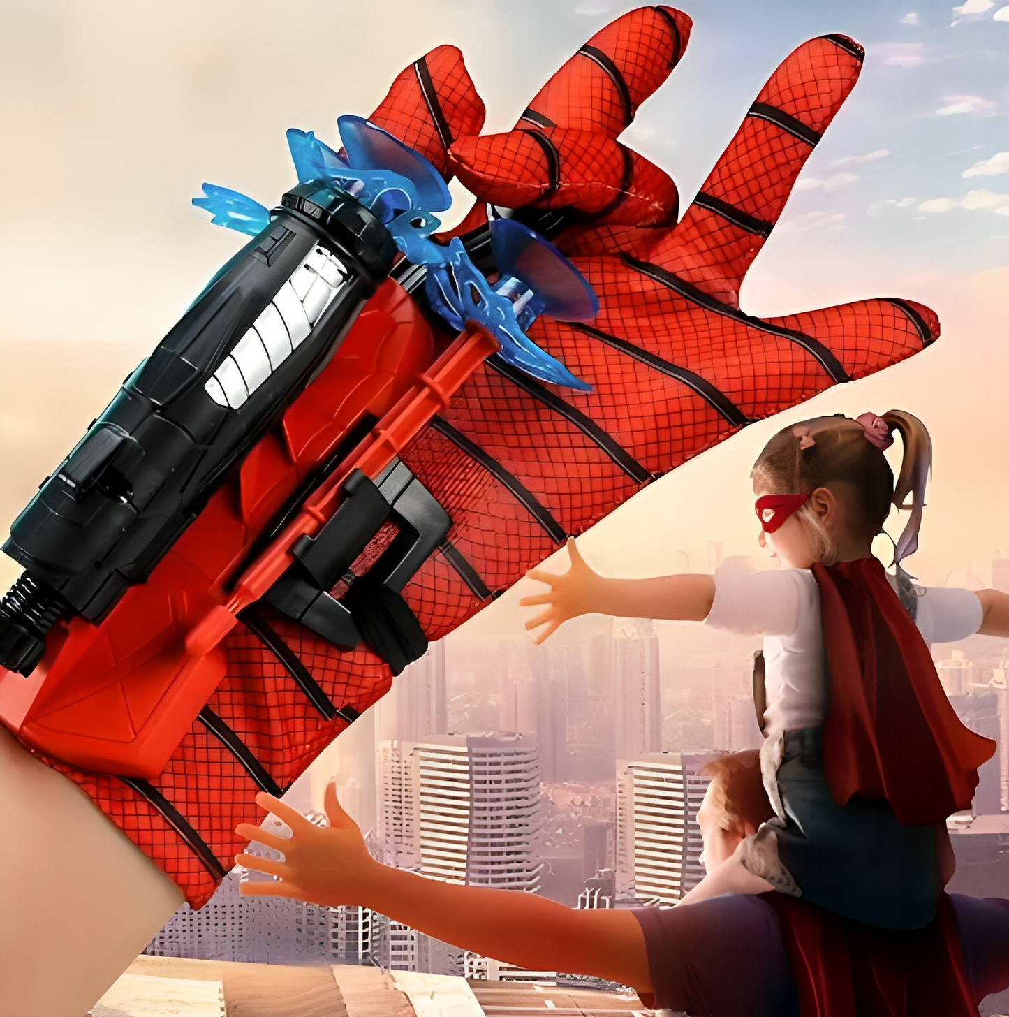 Spider-Man Web Shooter Glove with Target Cans – Roleplay Toy for Kids