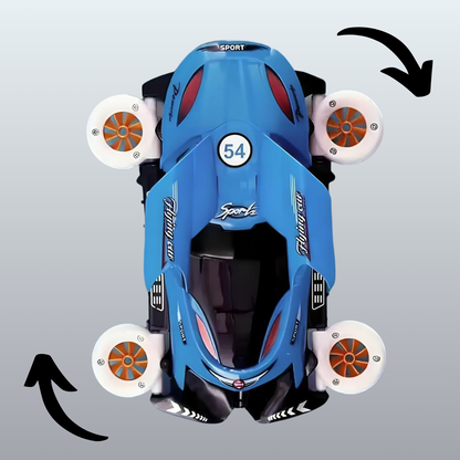 Flying Car Toy with 360° Rotating Wheels, Music & LED Lights
