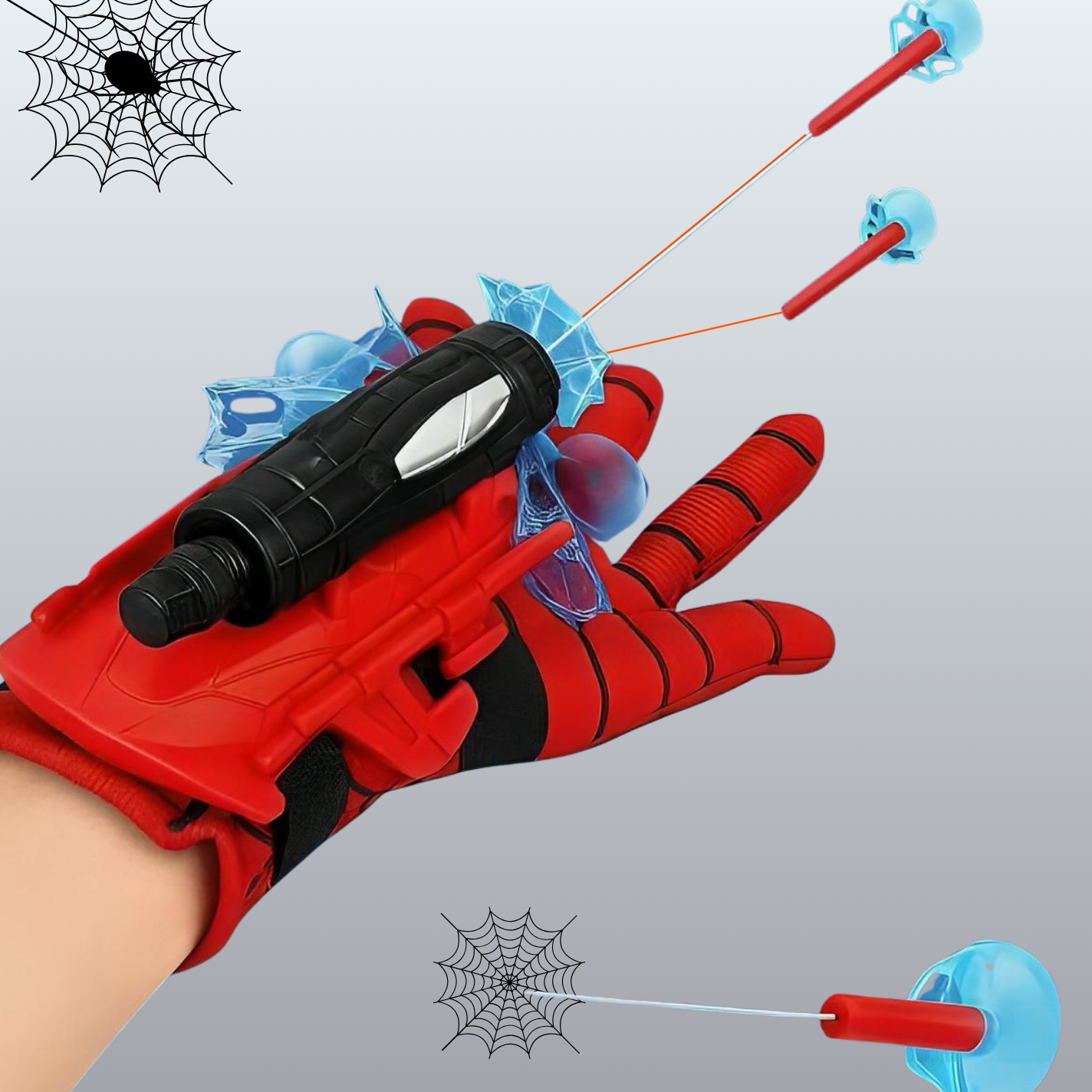 Spider-Man Web Shooter Glove with Target Cans – Roleplay Toy for Kids