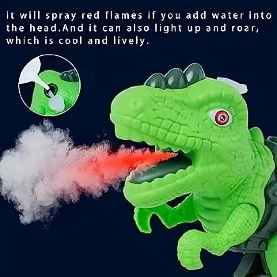 LED Mist-Spraying Dinosaur Toy with Sound & Light – Walking Dragon for Kids